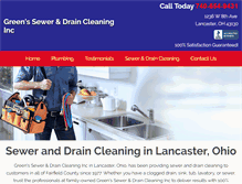 Tablet Screenshot of greensseweranddraincleaninginc.com